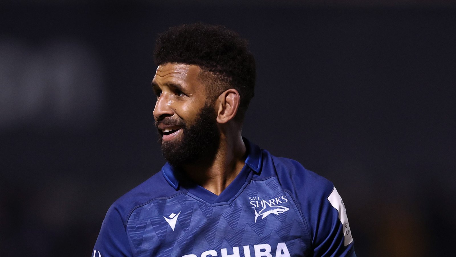 Hyron Andrews in Sale Sharks colours