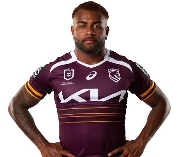 Ezra Mam in a Brisbane Broncos jersey