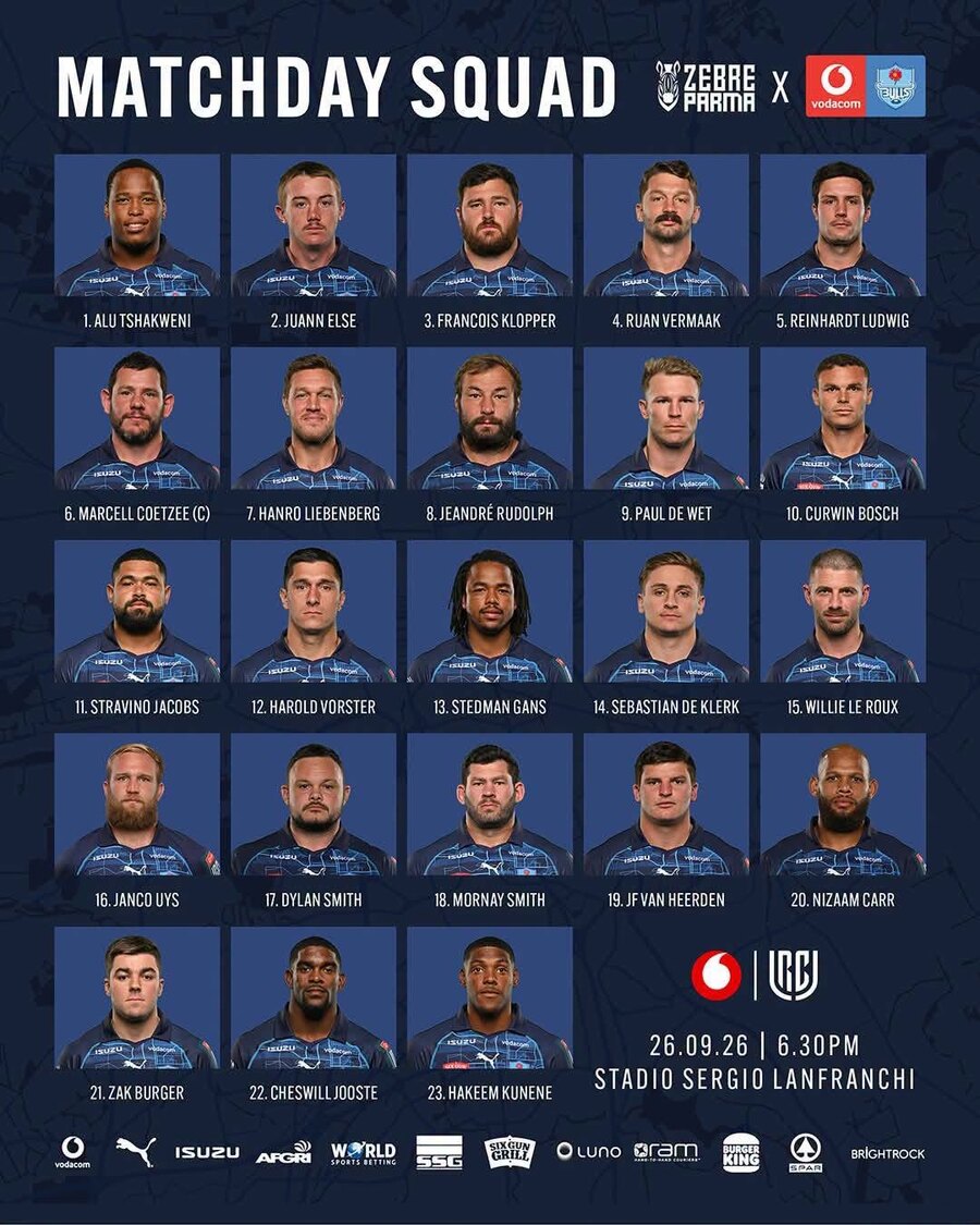 Bulls matchday squad
