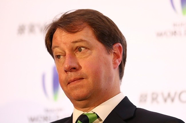 Jurie Roux at a Rugby World Cup event