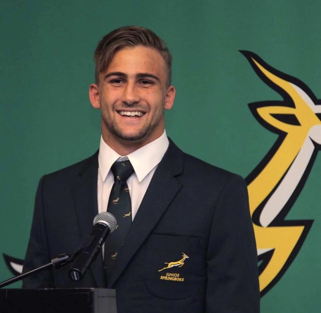 Jérémy Ward in a Junior Springboks blazer
